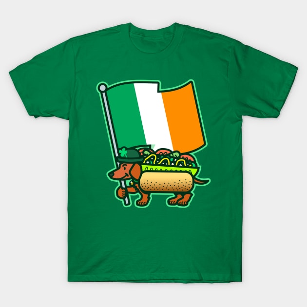 Big Irish Flag Chicago Dog T-Shirt by DangerHuskie